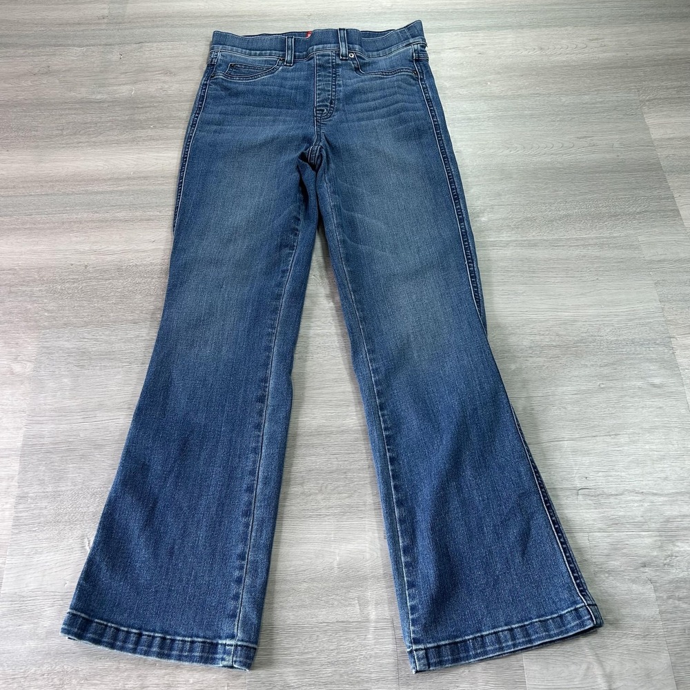 Spanx Jeans‎ Womens Small (28x28) Blue Indigo High Rise Bootcut Stretch Denim